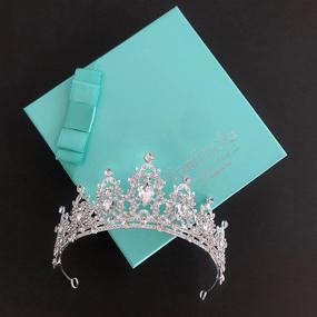 img 2 attached to 👑 Kamirola - Sparkling Crystal Headbands for Women and Girls, Queen Crown and Princess Tiara, Ideal for Bridal, Wedding, and Party (Silver)