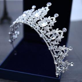 img 3 attached to 👑 Kamirola - Sparkling Crystal Headbands for Women and Girls, Queen Crown and Princess Tiara, Ideal for Bridal, Wedding, and Party (Silver)