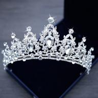 👑 kamirola - sparkling crystal headbands for women and girls, queen crown and princess tiara, ideal for bridal, wedding, and party (silver) logo