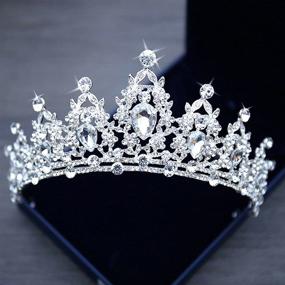 img 4 attached to 👑 Kamirola - Sparkling Crystal Headbands for Women and Girls, Queen Crown and Princess Tiara, Ideal for Bridal, Wedding, and Party (Silver)