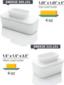 img 1 attached to 🧈 Premium Porcelain Butter Water Dish - Sweese 3126: The Perfect Addition to Your Kitchen Routine