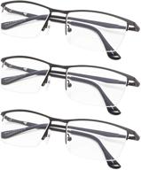 😎 enhance your vision with gr8sight half-rim reading glasses 3-pack feat. spring hinges for women and men logo