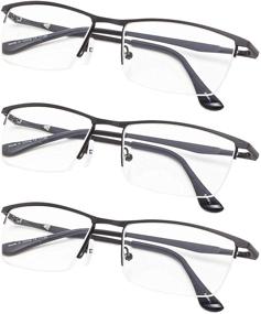 img 4 attached to 😎 Enhance Your Vision with Gr8sight Half-Rim Reading Glasses 3-Pack feat. Spring Hinges for Women and Men