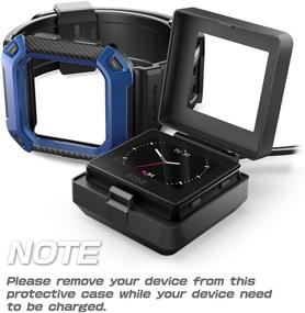 img 2 attached to 🦄 Blue SUPCASE Fitbit Blaze Bands with Protective Case, [Unicorn Beetle Pro] Rugged Case Strap Bands for Fitbit Blaze Fitness Smart Watch