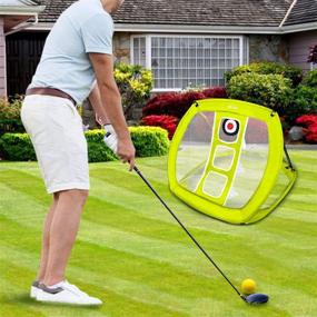 img 1 attached to 🏌️ MESIXI Golf Chipping Net - Ideal Golf Gifts for Men and Kids - Outdoor and Indoor Mini Putting Green Target Accessories - Backyard Practice Swing Funny Game with 15 Training Balls