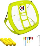 🏌️ mesixi golf chipping net - ideal golf gifts for men and kids - outdoor and indoor mini putting green target accessories - backyard practice swing funny game with 15 training balls logo