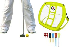 img 2 attached to 🏌️ MESIXI Golf Chipping Net - Ideal Golf Gifts for Men and Kids - Outdoor and Indoor Mini Putting Green Target Accessories - Backyard Practice Swing Funny Game with 15 Training Balls