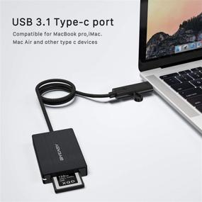 img 2 attached to Aluminum XQD Card Reader Adapter, BYEASY USB 3.0 Memory Card Reader/Writer with USB 3.1 and USB C Ports, Braided Cable, Compatible with Sony G/M Series, Nikon, Lexar Professional XQD Card