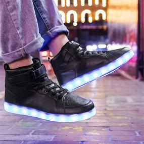 img 1 attached to Wajin LED Light Up Shoes: High Top Sneakers for Kids - 👟 USB Charging, Flashing Luminous Design - Perfect Gift for Boys, Girls & Toddlers