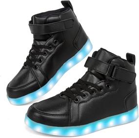img 4 attached to Wajin LED Light Up Shoes: High Top Sneakers for Kids - 👟 USB Charging, Flashing Luminous Design - Perfect Gift for Boys, Girls & Toddlers