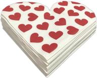 ❤️ romantic red heart-shaped cocktail napkins for wedding, birthday and party decor - pack of 100 logo