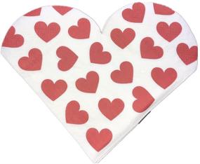 img 1 attached to ❤️ Romantic Red Heart-Shaped Cocktail Napkins for Wedding, Birthday and Party Decor - Pack of 100