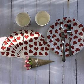 img 2 attached to ❤️ Romantic Red Heart-Shaped Cocktail Napkins for Wedding, Birthday and Party Decor - Pack of 100