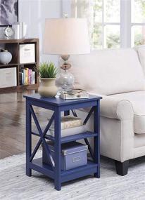 img 1 attached to 🔵 Convenience Concepts Oxford End Table: Stylish Cobalt Blue Accent Piece for Modern Homes