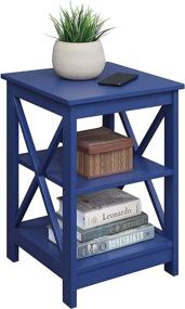 img 2 attached to 🔵 Convenience Concepts Oxford End Table: Stylish Cobalt Blue Accent Piece for Modern Homes