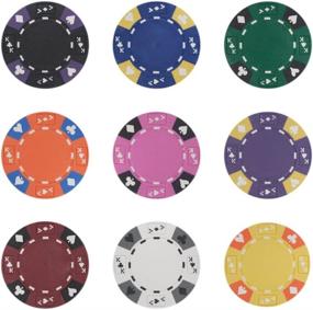 img 1 attached to 🃏 Brybelly Ace King Suited Poker Chip Set - Premium 14g Clay Composite - Pack of 50