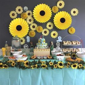 img 1 attached to CHRORINE Sunflower Decorations Birthday Wedding