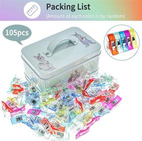 img 1 attached to 🧵 105 Pcs Premium Multipurpose Sewing Clips - Assorted Colors, Ideal for Crafting, Quilting, Sewing Binding, Crafts, Paper Work, and Hanging Little Things