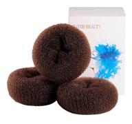 🎀 clothobeauty kids hair bun donut maker set - small size 3-inch brown hair doughnut shaper for chignon hair buns - hair bun maker logo