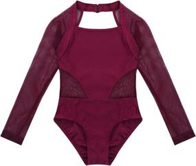 img 2 attached to Easyforever Athletics Dancewear Jumpsuit Burgundy