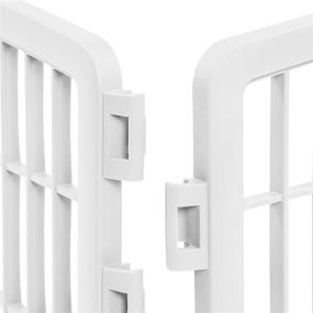 img 3 attached to 🐶 IRIS USA 24-inch Exercise 4-Panel Pet Playpen - Doorless, White (585602)