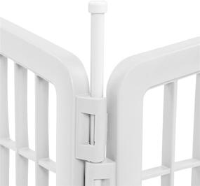 img 2 attached to 🐶 IRIS USA 24-inch Exercise 4-Panel Pet Playpen - Doorless, White (585602)