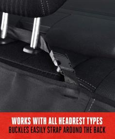 img 1 attached to Motor Trend SpillGuard Waterproof Rear Bench Car Seat Cover: Gray Stitching, Neoprene Padding – Protects Split Bench Rear Seat from Kids & Dogs – Car Interior Accessories