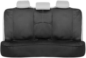 img 3 attached to Motor Trend SpillGuard Waterproof Rear Bench Car Seat Cover: Gray Stitching, Neoprene Padding – Protects Split Bench Rear Seat from Kids & Dogs – Car Interior Accessories