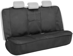 img 4 attached to Motor Trend SpillGuard Waterproof Rear Bench Car Seat Cover: Gray Stitching, Neoprene Padding – Protects Split Bench Rear Seat from Kids & Dogs – Car Interior Accessories