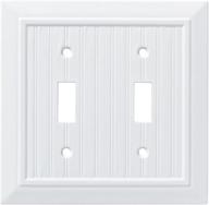 pure white classic beadboard double switch wall plate/cover by franklin brass (model w35268-pw-c) logo