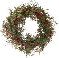 winter berry wreath 22 inch by the wreath 🎄 depot - perfect for winter decor, includes white gift box logo