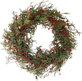 img 4 attached to Winter Berry Wreath 22 Inch by The Wreath 🎄 Depot - Perfect for Winter Decor, Includes White Gift Box