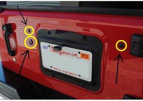 img 2 attached to 🚗 Набор резиновых заглушек задней двери для Jeep Wrangler JK Tramp Stamp, удаление держателя запасного колеса - Верхний предел 3 - Подходит для моделей 2007-2019