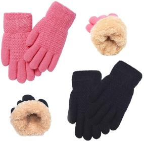 img 4 attached to 🧤 Thermal Winter Gloves for Boys and Girls - Essential Cold Weather Accessories