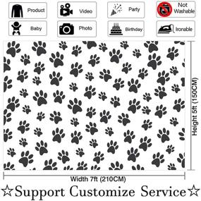 img 3 attached to 🐾 Allenjoy 7x5ft Dog Paw Backdrop - Ideal Banner for Boys Kids Birthday Party, Pets Photography, Cake Table Decoration, Photobooth Props