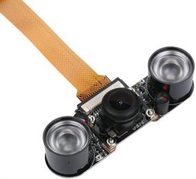 img 1 attached to 📷 Raspberry Pi 3 B Camera with 160 FOV Night Vision Fisheye Module, OV5647 Sensor, 5 Megapixel 1080p - Compatible with Raspberry Pi Model A/B/B+, RPi 2B, Pi 3 B+ and Pi 4B