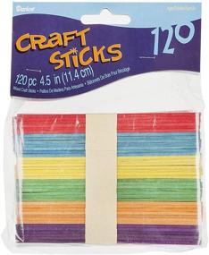 img 1 attached to 🌈 Darice Mor Multi Craft Sticks - Vibrant Colors for Kids Projects, Classrooms, Home and More - 4.5" Long, Pack of 120, Multicolored, Sturdy Wood Pieces