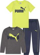 puma piece t shirt sleeve jogger boys' clothing in clothing sets logo