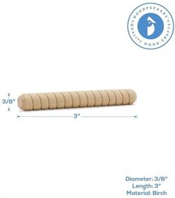 img 3 attached to 🔩 Woodpeckers Spiral Dowel Pins: 50 Pack 3/8 inch x 3 inch for Strong Joints, Furniture Pegs & Wood Crafts