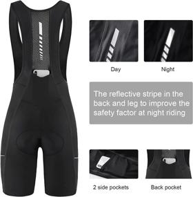 img 3 attached to Improved Fit and UPF50+ Breathable Women's Cycling Bib Shorts with Pockets for Road and Mountain Biking by BALEAF