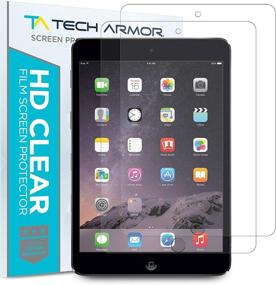 img 4 attached to 📱 HD Clear Film Screen Protector (Non-Glass) for Apple iPad Mini 1/2/3 [2-Pack] by Tech Armor