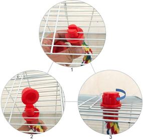 img 2 attached to 🦜 Bird Rope Perch Cozy Cotton Spiral Bungee Swing Climbing Ladder for Bird Cage Parrot Toy, Easily Adjustable and Flexible