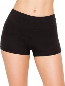 img 2 attached to 🩳 ALWAYS Women Workout Yoga Shorts - Premium Buttery Soft Solid Stretch Cheerleader Running Dance Volleyball Short Pants: The Ultimate Performance Workout Shorts for Women