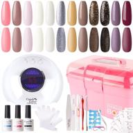 💅 gel nail polish kit - candy lover 10ml vintage colors with 36w lamp, base top coat, matte top coat - uv/led nail gel polish set - summer fall nail art accessories - free storage box starter gift - sk-05 logo