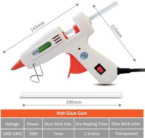 img 3 attached to 🔥 Yoccaline Hot Glue Gun Kit: DIY Crafts, 30pcs Transparent Glue Sticks, School Projects & Repairs