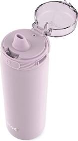 img 3 attached to 💕 Hello Cooper 22 oz Cashmere Pink Stainless Steel Water Bottle with Silicone Straw, Vacuum Insulated