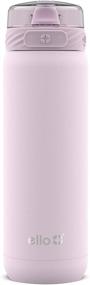 img 4 attached to 💕 Hello Cooper 22 oz Cashmere Pink Stainless Steel Water Bottle with Silicone Straw, Vacuum Insulated