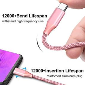 img 2 attached to Высококачественный USB C-кабель 6 футов 2 шт. для Samsung Galaxy и других устройств - быстрая зарядка типа C для различных устройств.