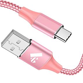 img 4 attached to Высококачественный USB C-кабель 6 футов 2 шт. для Samsung Galaxy и других устройств - быстрая зарядка типа C для различных устройств.