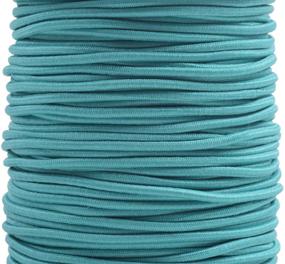 img 2 attached to 📿 KONMAY 1 Roll 43 Yards 2.0mm Teal Elastic Stretch Beading Cord - Ideal for Jewelry Making, Crafting, Clothing, and Beading Projects